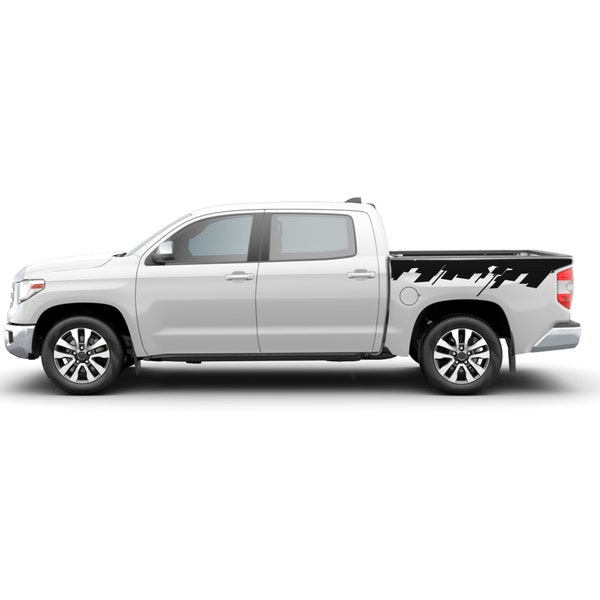 Autocollant compatible avec Toyota Tundra Crewmax 2014 - 2021 Bord de porte Sport Fender Autocollant 4x4 SR5 Racing Bed Vinyl