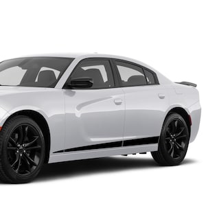 Edge stripe Decals Compatible with Dodge Charger Sport 2015 2019 2020 solid Stripe Tune Side doors Sticker Decal Vinyl skirt
