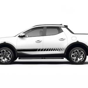 Sport side stripes lines decals stickers vinyl graphic design compatible with Hyundai Santa Cruz 2022 - Present
