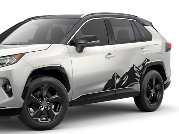 Mountain Stripes For RAV4 TOYOTA Decal Off Road 4x4 graphics 2019 2020 2021 PHEV