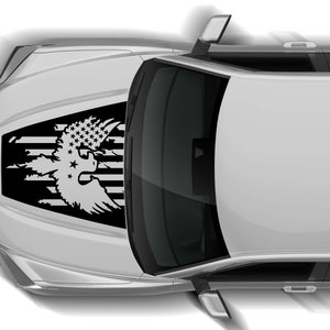 Eagle US Flag Hood Graphics Design Decal Sticker Compatible with Toyota Tundra 2022 - 2023
