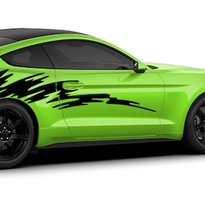 2x Rear Fender Splash Decal Compatible with Ford Mustang Wrap Sticker Vinyl Sport Edge 2015 - Present