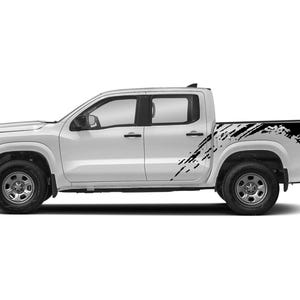 Bed Mud Splash Graphic Designs Decals Stickers Vinyl compatible with Nissan Frontier 2005 - Present