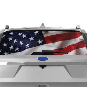 Perforated US Flag Design Sticker Decal Vinyl Compatible with Ford Explorer 2011 - 2019