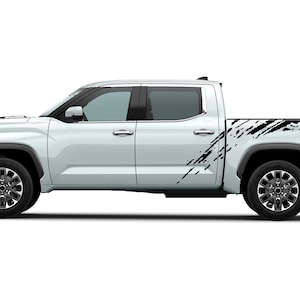 Decal Sticker Compatible with Toyota Tundra 2014 - 2023 Mud Splash Bed Left And Right Side  off Road 4x4