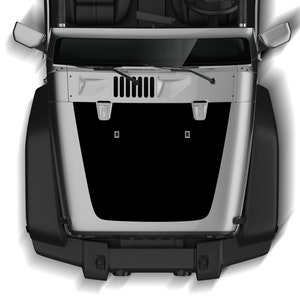 Hood Graphics Decal Sticker Vinyl Graphic Design Kit Compatible with Jeep Wrangler JK 2006 - 2017