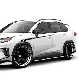 Side Front Fender Sport Decal Vinyl Compatible with Toyota Rav4 2019 2020 SUV Hybrid sticker stripe Hockey sport