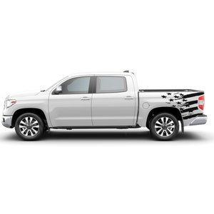 Side Bed American Decal Compatible with Toyota Tundra Crewmax 2019 - 2021 Sticker Sport 4x4 off Road Vinyl SR5