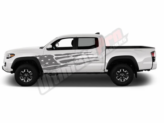 TRD Toyota Truck Tacoma 4x4 Sport with Shadow Vinyl Decals (2 Sets)