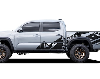 Matte Black Mountain Hood Decal For Toyota Tacoma 2016-2023