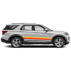 Side Door Color Stripes Decal Compatible with Ford Explorer U625 Sport 2020 - Present Stripe Sticker