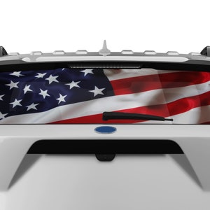 Perforated US Flag Design Sticker Decal Vinyl Compatible with Ford Explorer 2020 - Present