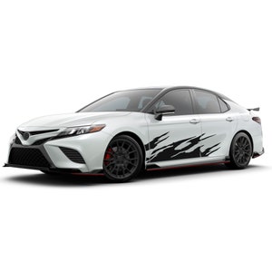 2x Flames Decals Compatible with Toyota Camry LE 2017 2018 2019 2020 2021 Vinyl Sticker Vinyl Side Doors