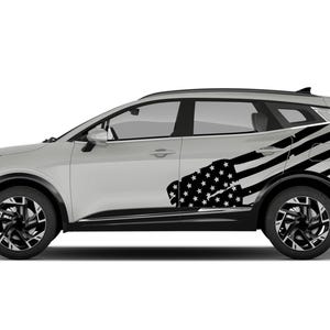 US flag decal sticker vinyl graphic design compatible with Kia Sportage 2023- Present