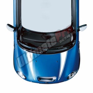 Spears Hood Sticker Compatible with Mini Cooper Rs 2015 2016 2017 2018 Mirror Decal Sport Decal Vinyl Hood Front Stripes