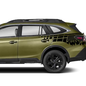 Bed American Pattern Decal Flag Sticker Sports Compatible with Subaru Outback 2015 - 2018 2019 2020 US Tune Fender Rear Vinyl