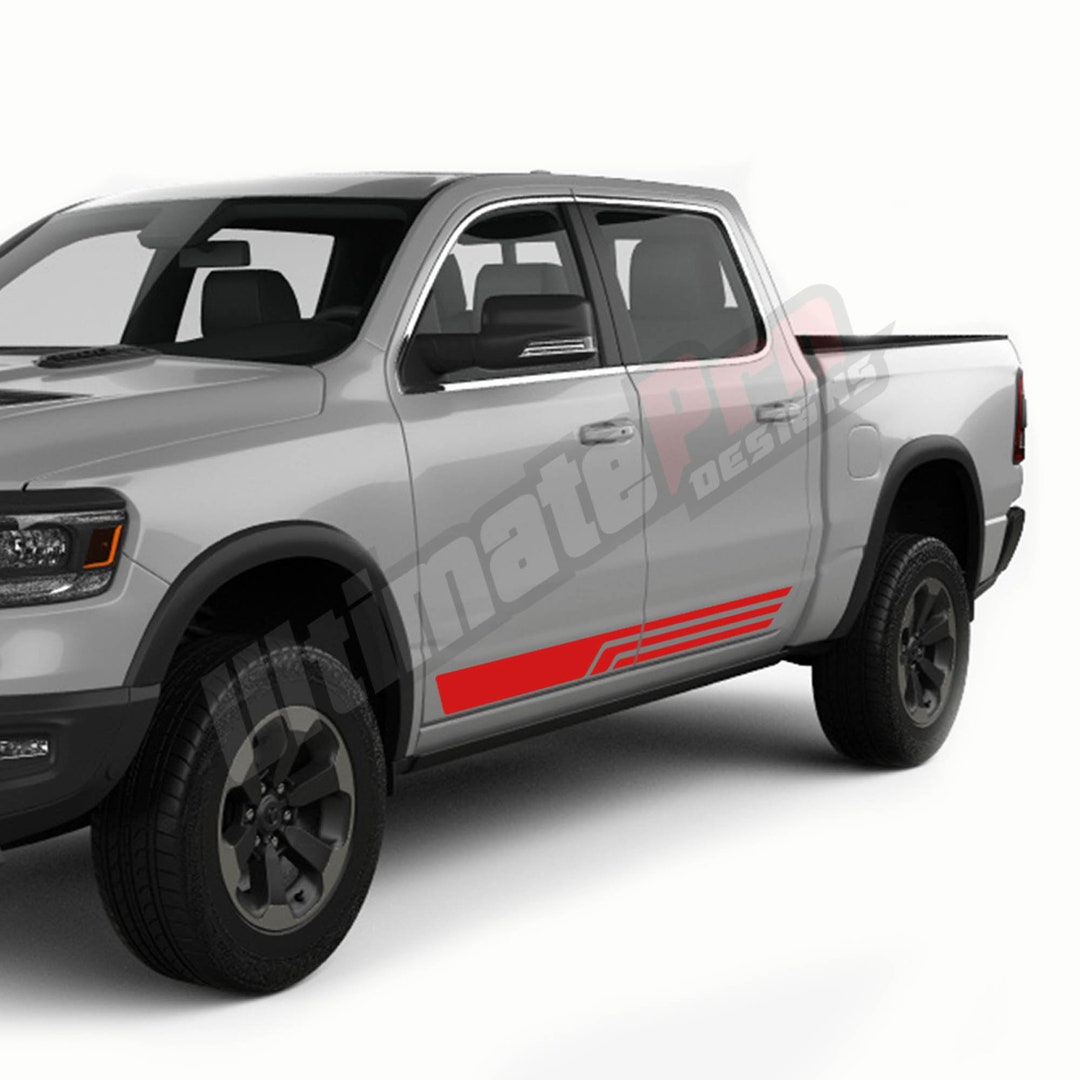 Dodge Racing Stickers Pair of Stripes Decal Sticker Sport Racing Compatible With Dodge Ram ...