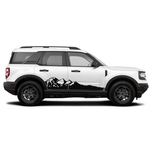 Decal Sticker Compatible with Ford Bronco Sport 2021 Mountains Vinyl CX430