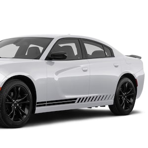 2x Decal Sticker Vinyl Compatible with Dodge Charger Sport 2015 2016 2017 2018 2018 2019 2020 Stripe double Side doors Fender Skirt