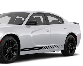 2x Decal Sticker Vinyl Compatible with Dodge Charger Sport  Stripe double Side doors Fender Skirt 2006 - Present