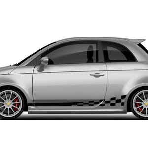 Finishing flag stripes decals stickers vinyl Sport racing lines edges  graphic design kit Compatible with Fiat F595 Abarth 2021 - Present
