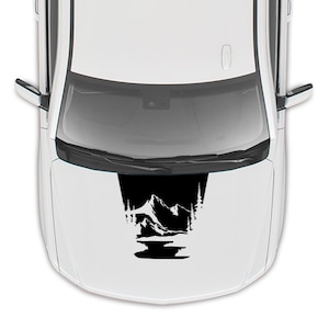 Hood mountain lake graphics stickers decals compatible with Chevrolet Tahoe 2015 - 2020