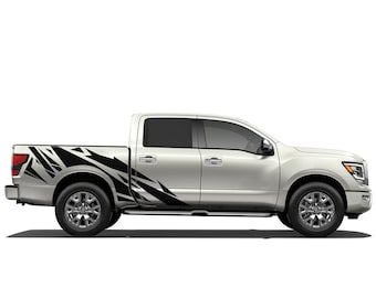 サイドパターングラフィックストライプデカールステッカービニール日産タイタン対応