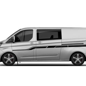 Sport center stripes edges graphics stickers decals vinyl compatible with Ford Transit Custom L2