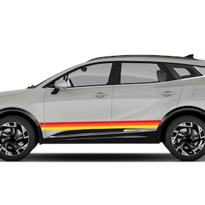 Retro sport stripes decal sticker vinyl graphic design compatible with Kia Sportage 2023- Present