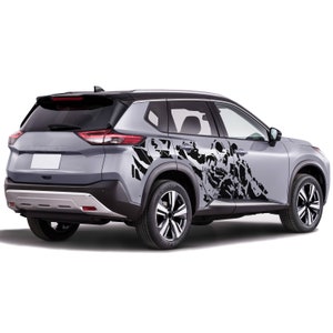 日産ローグT33 SUVサイドドアスポーツスプラッシュデカールビニールナイトメアクロスオーバー2020 2021に適合ステッカーデカール