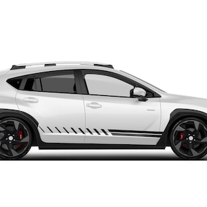 Side Door Double Lines Stripes Graphics Decals Stickers Vinyl compatible with Subaru Crosstrek 2018 - Present