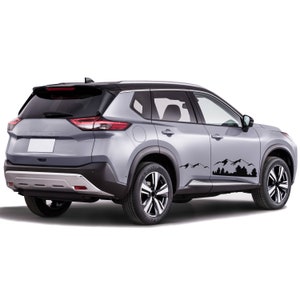 Sticker Sport Compatible with Nissan Rogue T33 2019 2020 2021 SUV Decal Vinyl Side Door Mountains Decals Crossover X-Trail