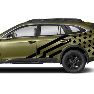 Side Doors Decals Sticker American Sport Compatible with Subaru Outback 2015 2016 2017 2018 2019 2020 2021 Decal US Flag Vinyl