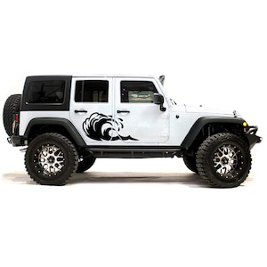 4x4 Splash Vinyl Sticker Side Doors Sport Decal Compatible with Jeep wrangler JK 2006 - 2017 Rubicon Modern Off Road