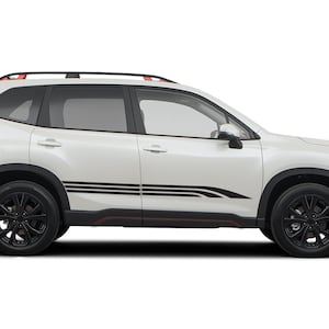 Lower Door Triple Lines Stripes Graphics Decals Stickers Vinyl Kit compatible with Subaru Forester