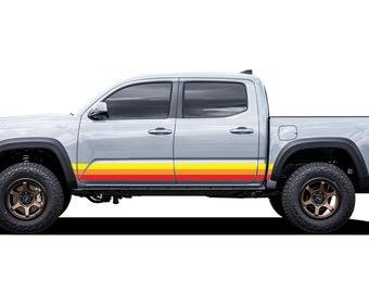 Side Door Color Stripes Decal Compatible with Toyota Tacoma Sport 2005 - Present Tune Sport Sticker n300