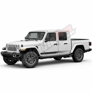 Sport Extreme Stripes Sticker Side Door Decal Compatible with Jeep Gladiator JT 2019 2020 Rubicon Overland Modern Off Road 4x4 Vinyl