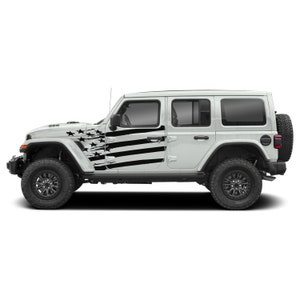 Fender Decals Compatible with Jeep Wrangler JL 2019 2020 2021 2022 Sticker US Flag Mirror Sport Vinyl American flag