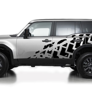 Tires Truck Stamps Design Decal Sticker Compatible with Toyota Land Cruiser 2023 - Present