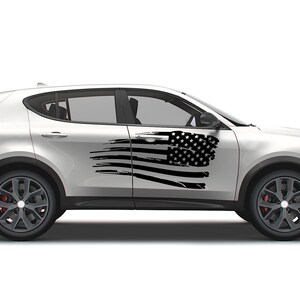Side door US Flag Design Decal Sticker Compatible with Dodge Hornet 2023 - Present