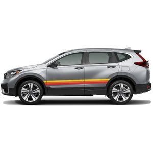 Side Door Color Stripes Decal Compatible with Honda CRV EX Sport 2016- 2021 Stripe Sticker