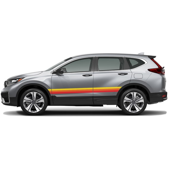 Side Door Color Stripes Decal Compatible With Honda CRV EX Sport
