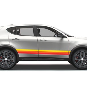 Side Retro Stripes Decal Sticker Compatible with Dodge Hornet 2023 - Present