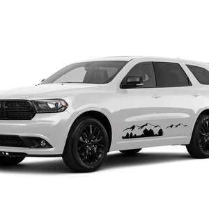 Decal Sticker Mountains Compatible with Dodge Durango 2017 2018 2019 2020 Left Right truck door Vinyl