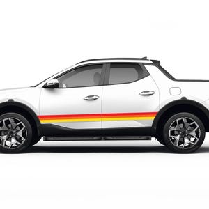 Side Doors Retro decals stickers vinyl graphic design compatible with Hyundai Santa Cruz 2022 - Present