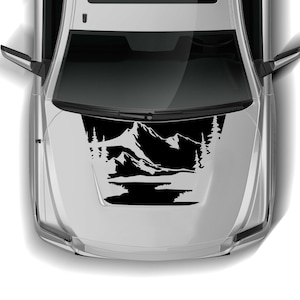 Mountain Lake Hood Graphics Decal Sticker Compatible with Toyota Tundra 2014 - 2021