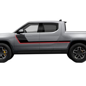 Türhockey Aufkleber Aufkleber Vinyl Grafikdesign kompatibel mit Rivian R1T Elektro Abenteuer Fahrzeug 2022 - Heute