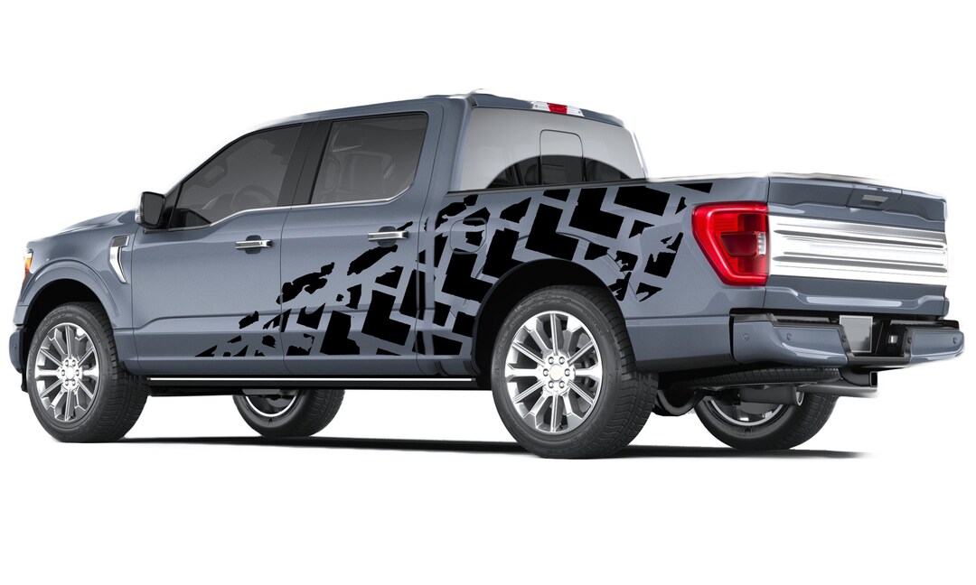 Pair of Sticker Trucks Tire Decal Vinyl Decal Side Compatible With Ford ...