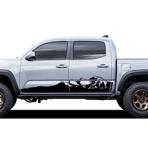 Mountains Door Sticker Decal Compatible with Toyota Tacoma crew Cab Decal Sport Vinyl 4x4 2016 - 2023 off road