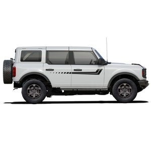 Side Door Hockey Stripes Sticker Decal Compatibel met Ford Bronco SUV 2020 2021 Mirror Decal Vinyl